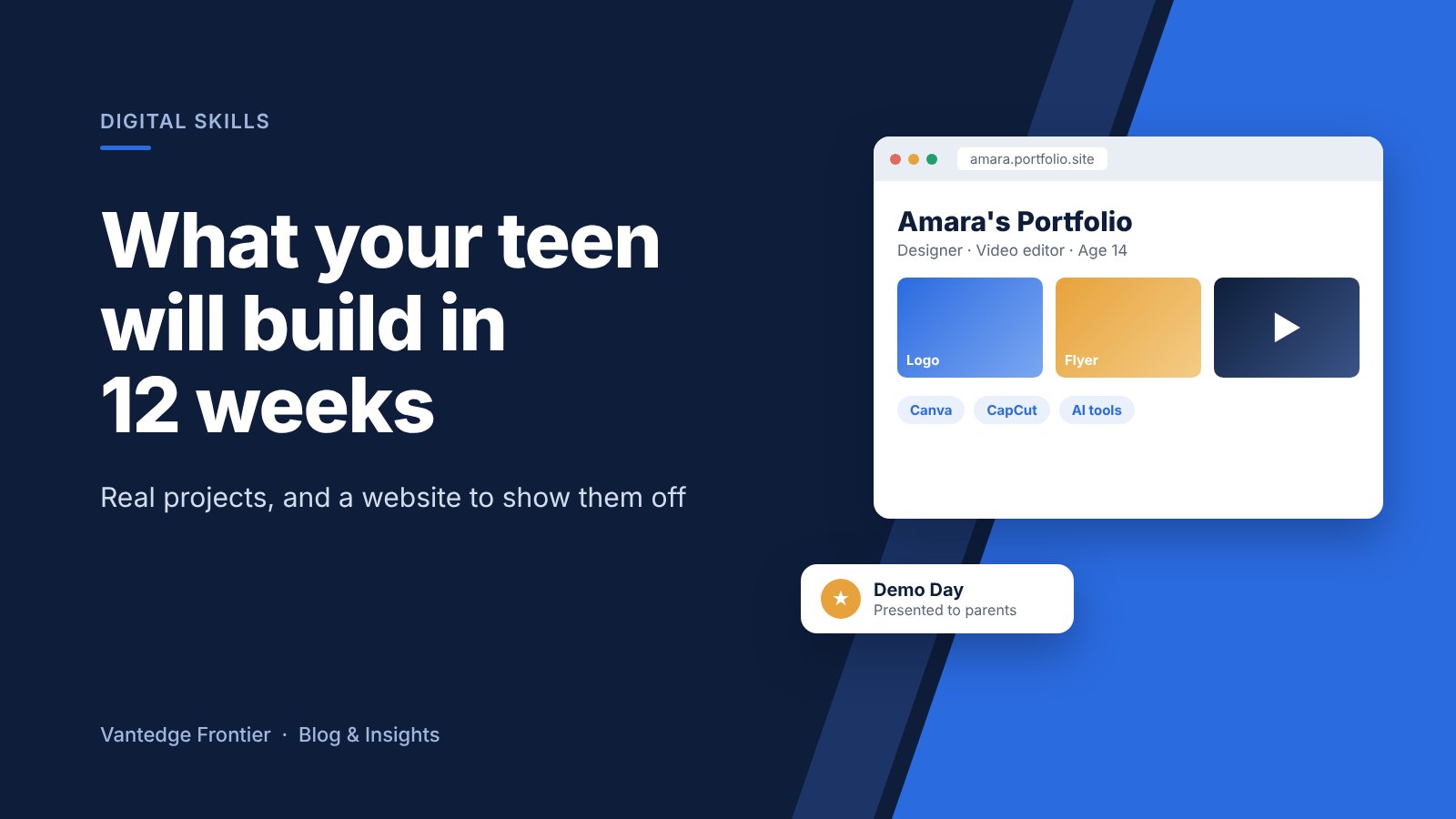 What your teen will actually build in 12 weeks